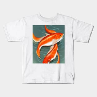 The Art of Koi Fish: A Visual Feast for Your Eyes 15 Kids T-Shirt